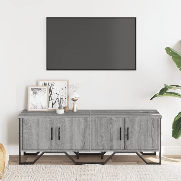 vidaXL Mobile Porta TV Grigio Sonoma 122x34x41cm in Legno Multistrato