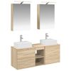 vidaXL Set di mobili per il bagno 5 pcs Rovere Sonoma