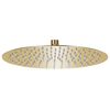 vidaXL Testa Doccia a Pioggia in Acciaio Inox 30 cm Rotonda Oro
