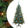 vidaXL Albero di Natale Artificiale con Rami Pieghevoli Verde 150 cm
