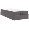 vidaXL Struttura letto con materasso con materasso 2 pcs Grigio PVC