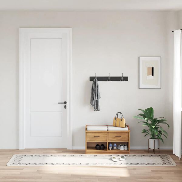 vidaXL Tappeto Lavabile 80x300 cm Beige Chiaro