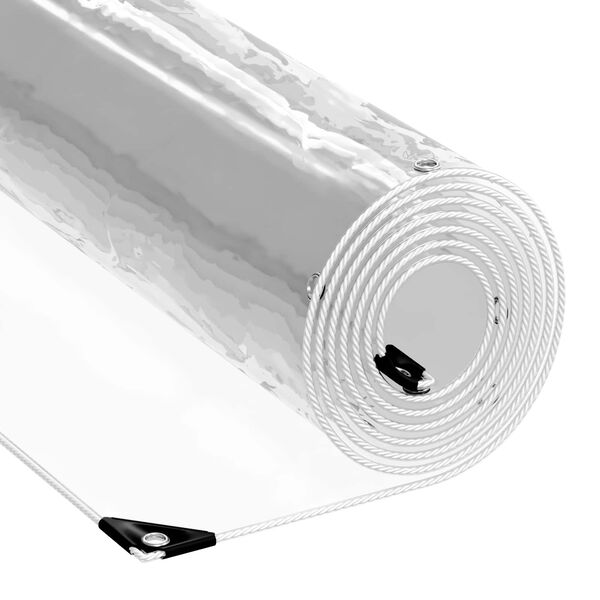 vidaXL Tarpulina Trasparente 6 x 8 m PVC
