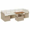 vidaXL Set Divano da Giardino 8 pcs Beige Poly Rattan