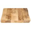 vidaXL Piano Tavolo Bordi Vivi 50x40x2,5cm Legno Massello Mango Grezzo