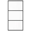 vidaXL Porta Scorrevole in Vetro ESG e Alluminio 102x205 cm Nera