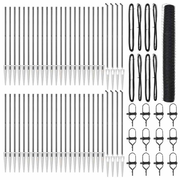 vidaXL Palo della recinzione Grigio 100 x 1,4 m (rete 50 mm)