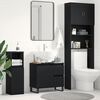 vidaXL Armadio per Lavabo da Bagno Rovere Nero 65 x 33 x 60 cm