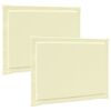 vidaXL Cuscini per Seduta 2 pz Poliestere Crema 47 x 36 x 2 cm