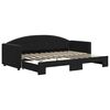 vidaXL Divano Letto con Letto Estraibile Nero 80x200 cm in Velluto