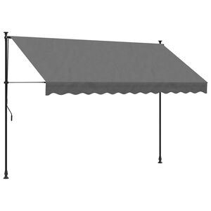 vidaXL Tenda da Sole Retrattile Antracite 300x150 cm Tessuto e Acciaio