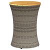 vidaXL Tavolino Giardino Forma Tamburo Grigio Polyrattan Massello