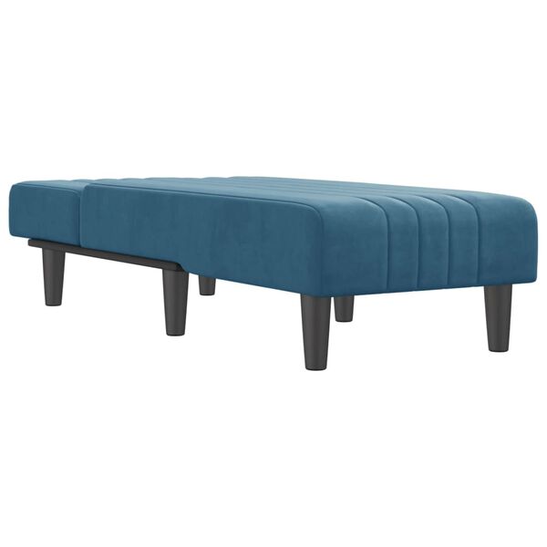 vidaXL Chaise Longue in Velluto Blu