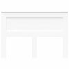 vidaXL Testiera con testiera Bianco 140 cm Legno multistrato