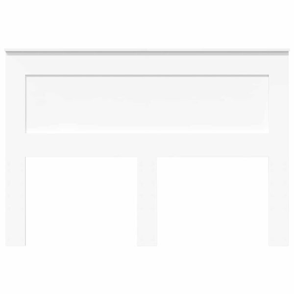 vidaXL Testiera con testiera Bianco 140 cm Legno multistrato