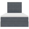 vidaXL Letto con contenitore e materasso Grigio scuro 120 x 200 cm