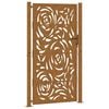 vidaXL Cancello da giardino 100x175 cm in acciaio corten con design a fiamma