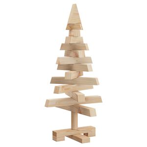 vidaXL Alberi di Natale KOTKA 60 cm Legno di pino massello Naturale