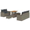 vidaXL Set Divano da Giardino con cuscino 8 pcs Grigio polyrattan