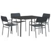 vidaXL Set da pranzo 5 pz Antracite Acciaio