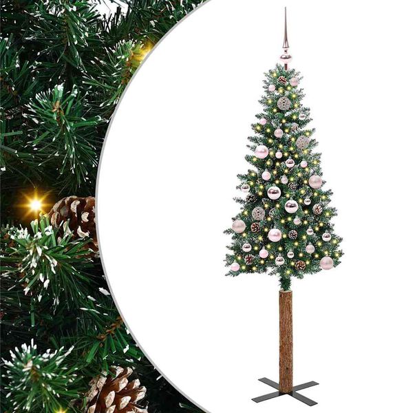 vidaXL Albero di Natale snodato con 150 LED con supporto Verde 150 cm