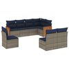 vidaXL Set Divani da Giardino 8 pz con Cuscini Grigio in Polyrattan
