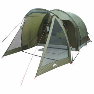 vidaXL Tenda Capanna 4 persona Verde Oliva Poliestere e Acciaio