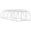 vidaXL Pollaio Argento 400 x 150 x 100 cm Acciaio zincato