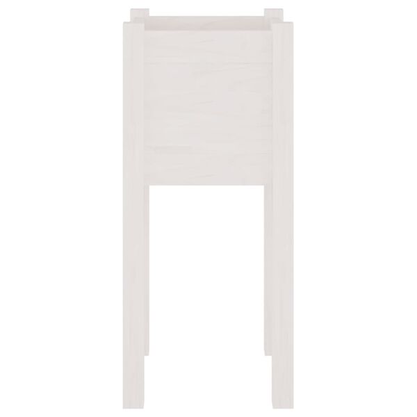 vidaXL Fioriera da Giardino Bianca 31x31x70 cm Legno Massello di Pino