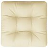 vidaXL Cuscino per Pallet Crema 50x50x12 cm in Tessuto