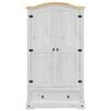 vidaXL Armadio Corona Bianco 102x52x186 cm in Legno Massello di Pino