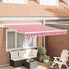 vidaXL Tenda Retrattile Rosso e Bianco 300 x 250 cm