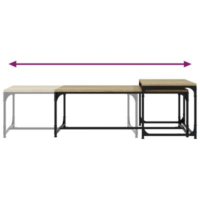 vidaXL Tavolini da Salotto 2 pz Rovere Sonoma in Legno Multistrato