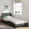 vidaXL Letto con Materasso Dover Grigio Scuro 90x190 cm in Tessuto