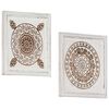 vidaXL Pannelli Murali Intagliati 2 pz in MDF 40x40x1,5 cm