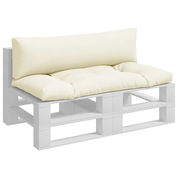 vidaXL Cuscini per Pallet 2 pz Sabbia in Tessuto