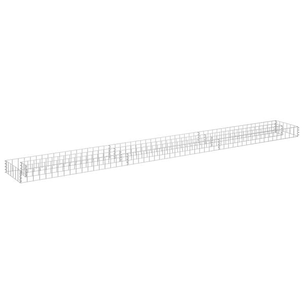 vidaXL Gabbione Letto Rialzato in Acciaio Zincato 270x30x10 cm