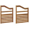 vidaXL Braccioli 2 pcs Marrone 59 x 4 x 73 cm Legno multistrato
