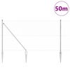 vidaXL Palo della recinzione Argento 50 x 1 m (griglia 50 mm) Acciaio