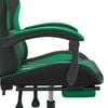 vidaXL Sedia da Gaming con Poggiapiedi Nero e Verde in Similpelle