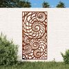 vidaXL Decorazione Muro da Giardino 105x55cm Conchiglia Acciaio Corten