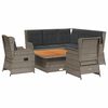 vidaXL Set Divani da Giardino 6 pz con Cuscini in Polyrattan Grigio