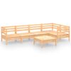 vidaXL Set Salotto da Giardino 6 pz in Legno Massello di Pino