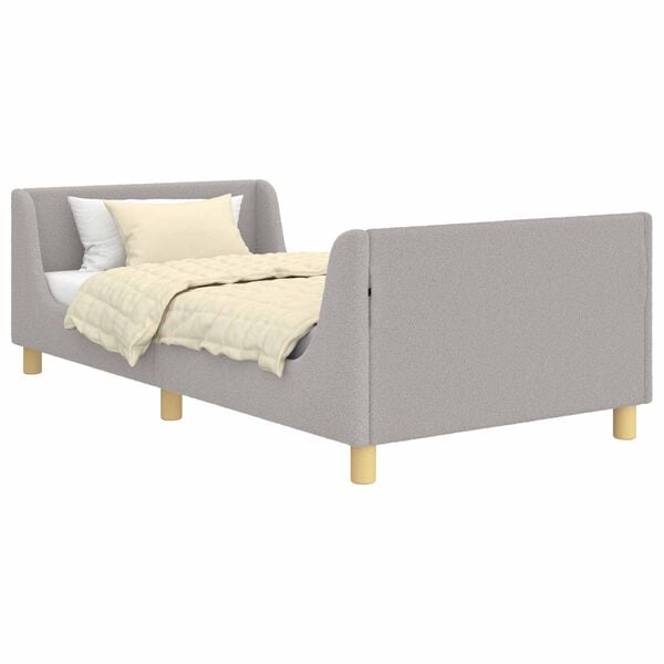 vidaXL Struttura letto bambini con testata Grigio chiaro 90 x 200 cm