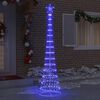 vidaXL Albero di Natale LED con 290 LED Blu 70 x 70 x 250 cm Metallo