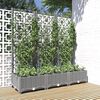 vidaXL Fioriera Giardino e Graticcio Grigio Chiaro 120x40x121,5cm PP