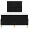 vidaXL Letto a Sorgente LED con materasso Nero 120 x 200 cm Tessuto