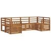 vidaXL Set di divani da esterno 6 pz Naturale