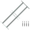 vidaXL Grate per Finestre Regolabili 2 Barre Trasversali 500-650 mm
