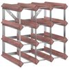 vidaXL Portabottiglie per 12 Bottiglie Legno Massello di Pino Marrone